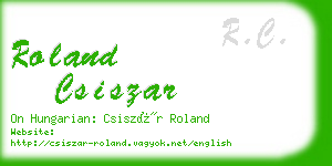 roland csiszar business card